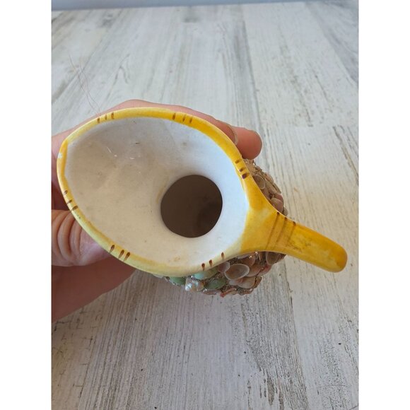 Vintage shell pitcher glitter artist decor nautical silver - Picture 6 of 8